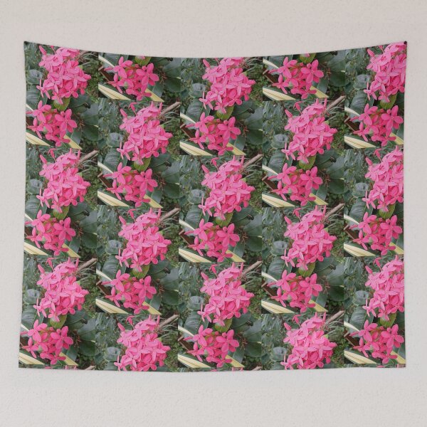 Item preview,  Pink Red Color Rathmal/ Ixora Coccinea Floral Photography Design designed and sold by DHAMMISTYLES.