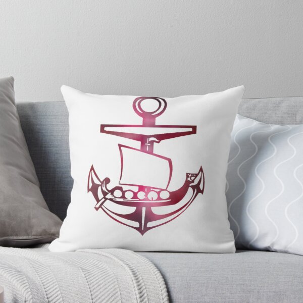 Item preview, Dark pink Viking ship and Anchor designed and sold by Dead1bird.
