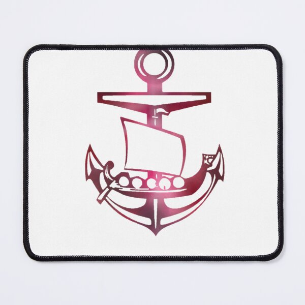 Item preview, Dark pink Viking ship and Anchor designed and sold by Dead1bird.