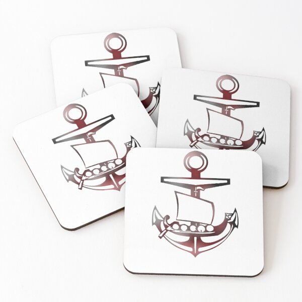 Item preview, Black and red Viking ship and Anchor designed and sold by Dead1bird.