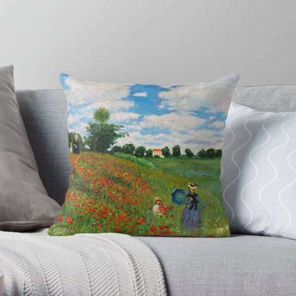 Landscape by Monet Throw Pillow