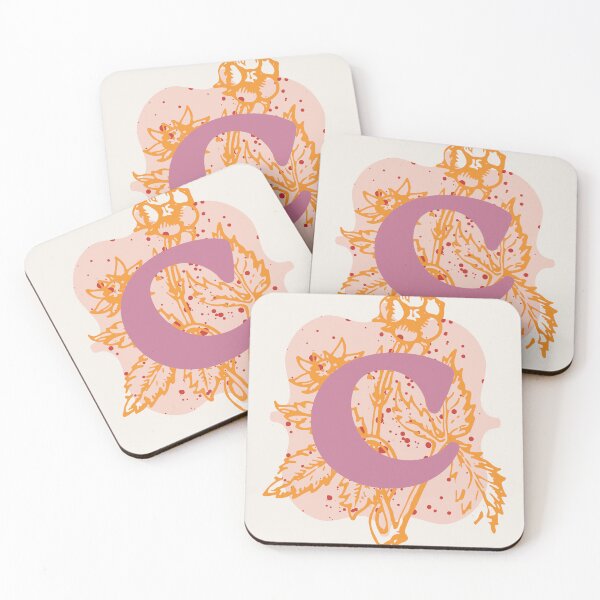 Item preview, Monogram Letter C with Vintage Flower Graphic designed and sold by Trish Dish.