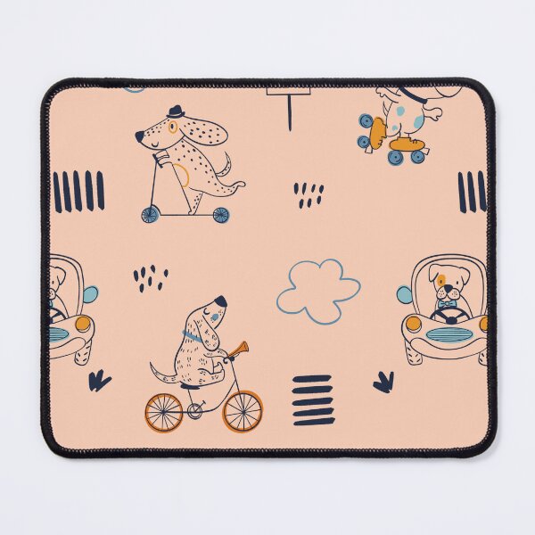 Item preview, Copy of Dog art riding a scooter, bicycle, automobile, skates designed and sold by Lady Bruniere.
