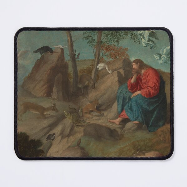 Item preview, Christ in the Wilderness | Moretto da Brescia | 1520 Renaissance Christian Gospel Art designed and sold by CJET.