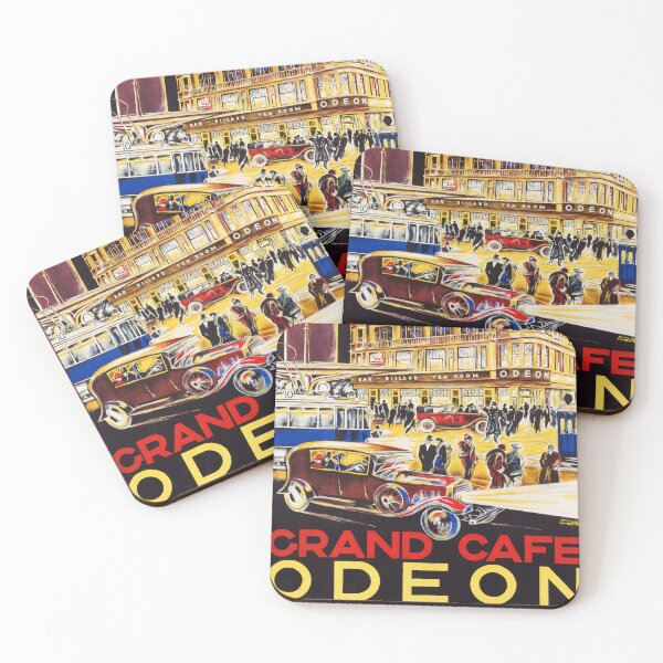 Item preview, Bellevueplatz GRAND CAFE ODEON Zurich Switzerland 1925 Vintage Restaurant Advertisement Poster designed and sold by retroposters.