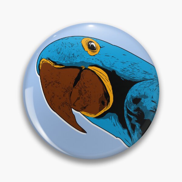 Item preview, Hyacinth Macaw Parrot Comic Style Art designed and sold by boholoc0.