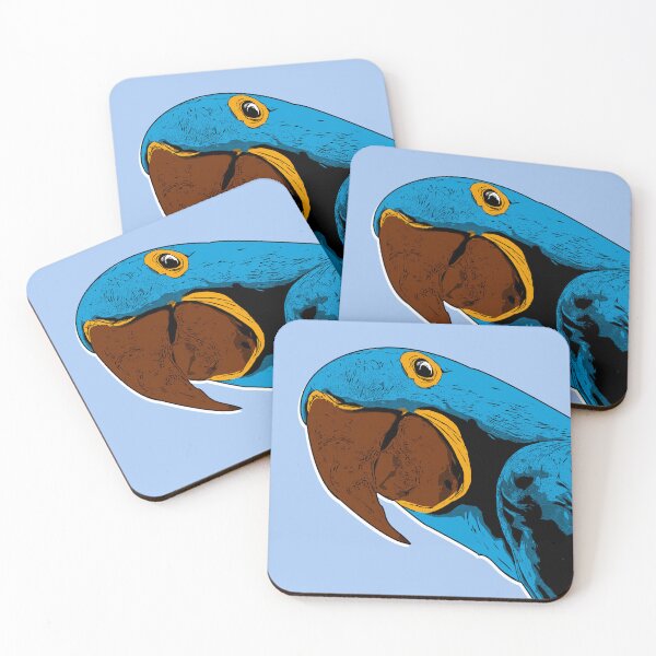 Item preview, Hyacinth Macaw Parrot Comic Style Art designed and sold by boholoc0.