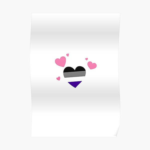 Lgbtq Acceptance Cards Tiny Pride Hearts Asexual Poster For Sale By Artbylaurajo Redbubble