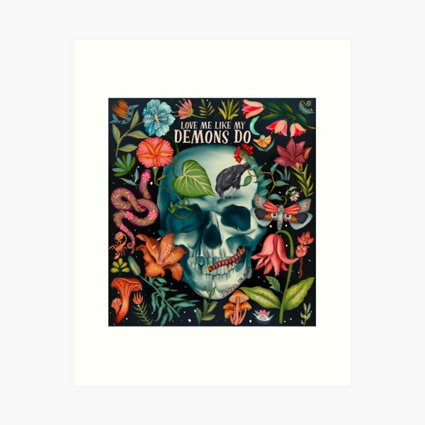 Aperçu de l'œuvre Love me like my demons do  créée et vendue par visionsinblue.