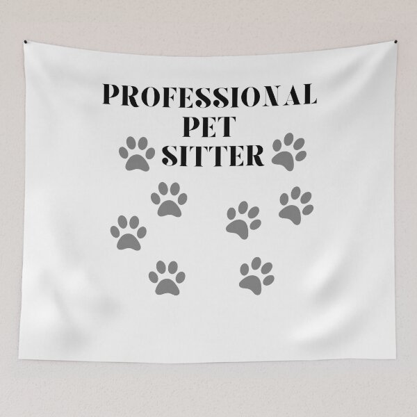 Item preview, Funny Professional Pet Sitter Paws Dog Boarding Sitter Cat designed and sold by MagicSD Designs.