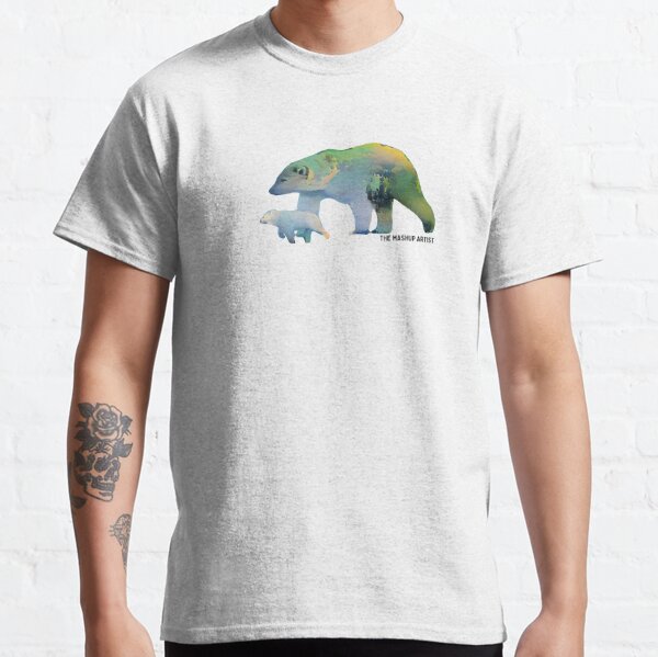 Mountain Hills Polar Bear Mashup - Original Art Piece Classic T-Shirt