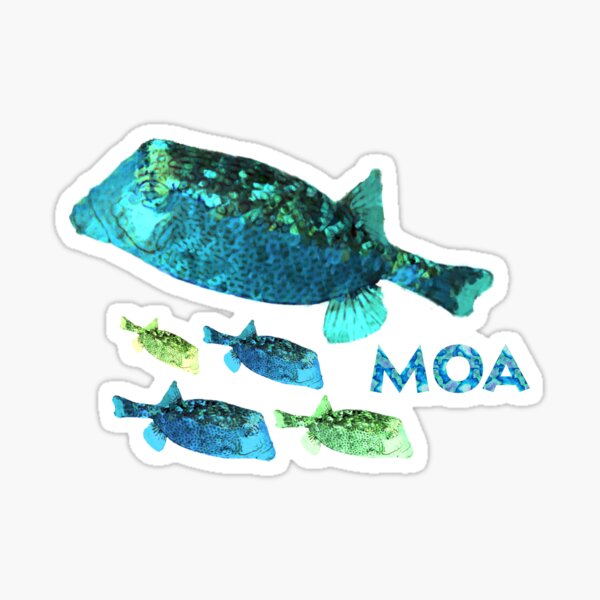 "Moa Tropical, Boxfish Hawaiian Fish" Sticker for Sale by