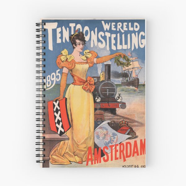 Item preview, Wereld Tentoonstelling 1895 WORLD EXPO AMSTERDAM Netherlands Vintage Exposition Poster Advertisement designed and sold by retroposters.