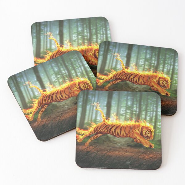 Item preview, Running Tiger On Fire Classical designed and sold by Sam-DesignMart.