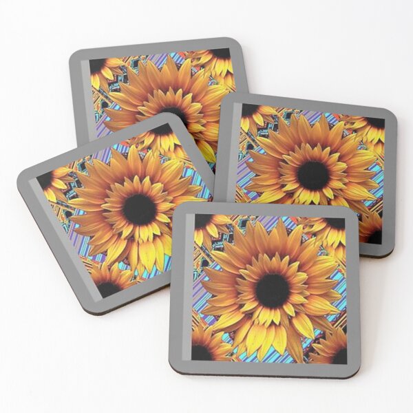 Item preview, GOLDEN GRAPHIC ART DECO SUNFLOWER GREY DESIGN designed and sold by sharlesart.