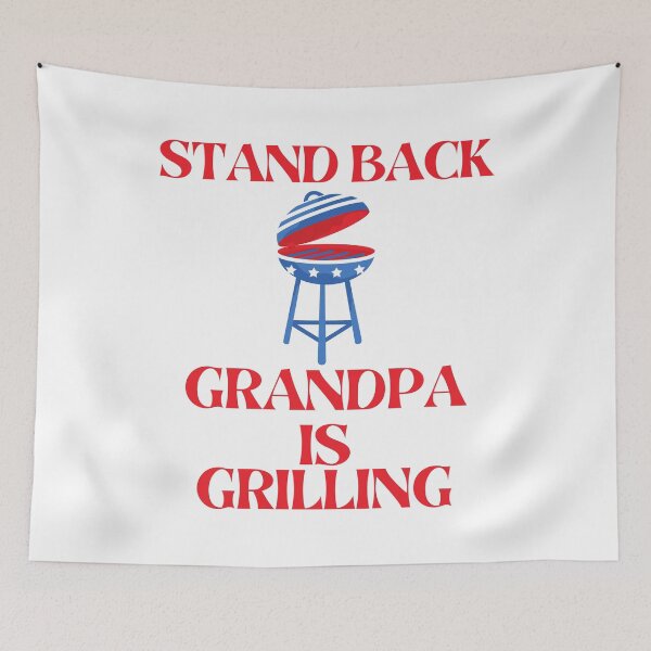 Item preview, Funny Father's Day Stand Back Grandpa Is Grilling Barbecue Grill designed and sold by MagicSD Designs.