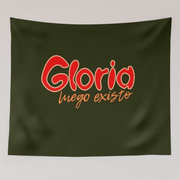 Item preview, Gloria luego existo and the novelty of the items designed and sold by Scott C. L. Hollingsworth.