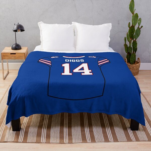 Buffalo Football Stefon Diggs Jersey Sherpa Fleece Blanket 