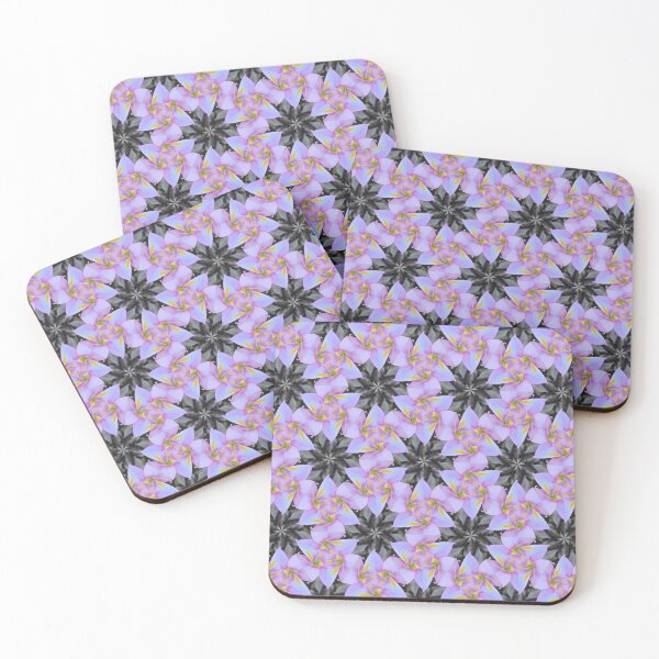 Item preview, Patrón de flor de estrella prismática negra y rosa - Hesperantha 1.3 designed and sold by FRLF.