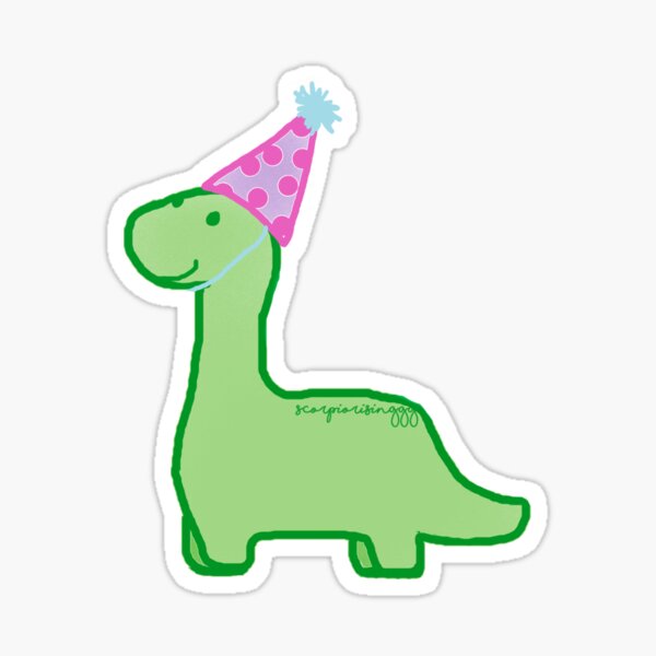 Feliz cumpleaños dinosaurio Pegatina