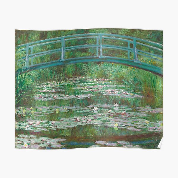 MONET. Claude, Artist, Art, Painter, Oil Painting, Canvas, The Japanese Footbridge, 1899. Poster