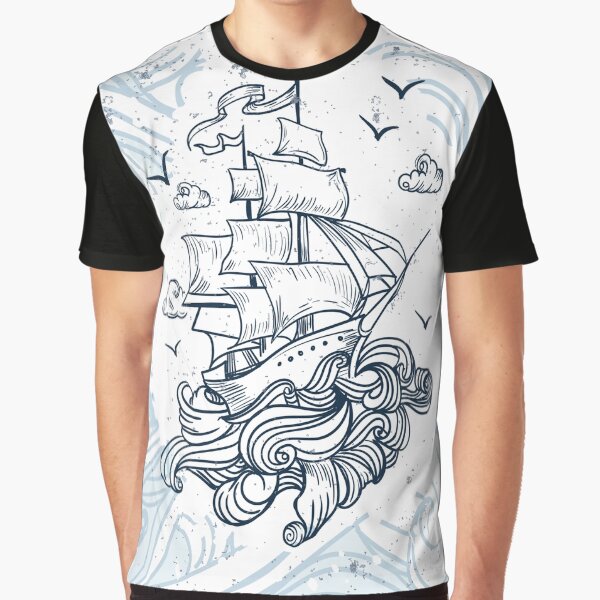 Classic Sail Boat Graphic T-Shirt