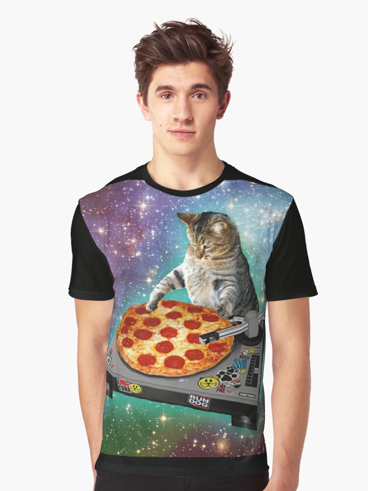 cat dj pizza shirt