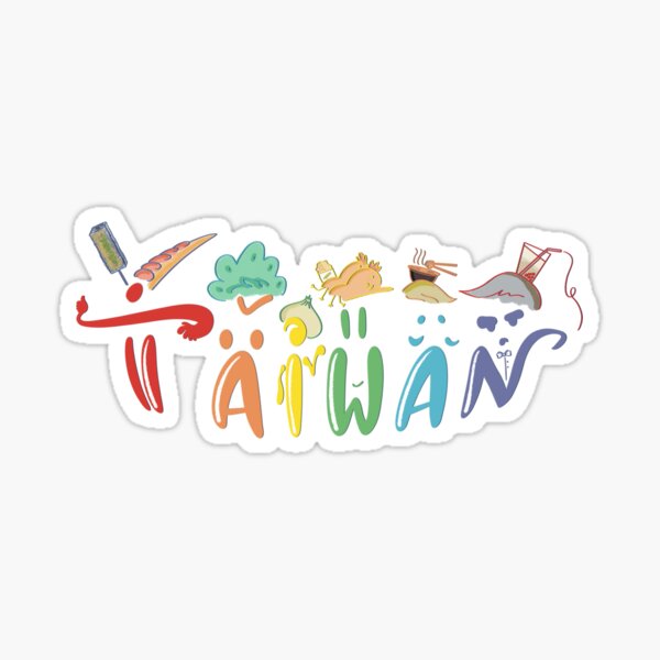 Taiwan with Famous Street Foods Sticker