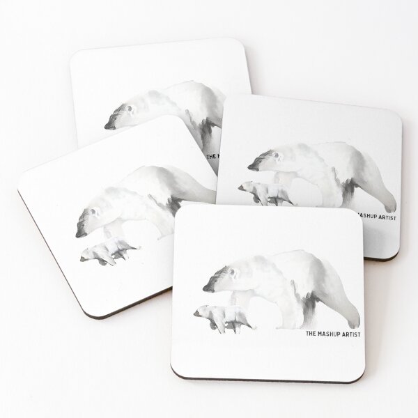Item preview, Charcoal Art Polar Bear Mashup - Chinese Original Art designed and sold by TheMashupArtist.