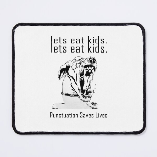 Item preview, Let's eat kids Punctuation Saves Lives, Funny Vintage Sarcastic saying, Funny joke meme gift for your friend designed and sold by runouts.