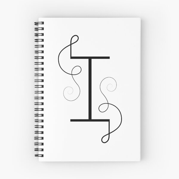 Item preview, Calligraphic letter I with flourishes of decorative whorls designed and sold by MadinaFatt.