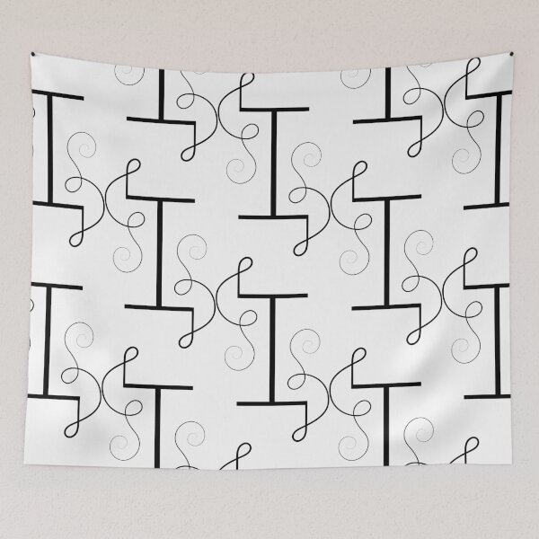 Item preview, Calligraphic letter I with flourishes of decorative whorls designed and sold by MadinaFatt.