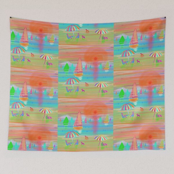 Item preview, Sunset Holiday Beach Scene designed and sold by PeckoBird.
