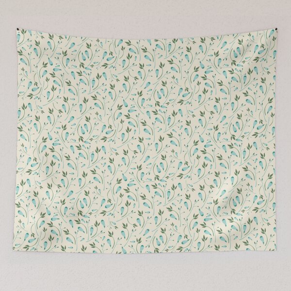 Item preview, Botanical Flower Buds Pattern designed and sold by WalkSimplyArt.