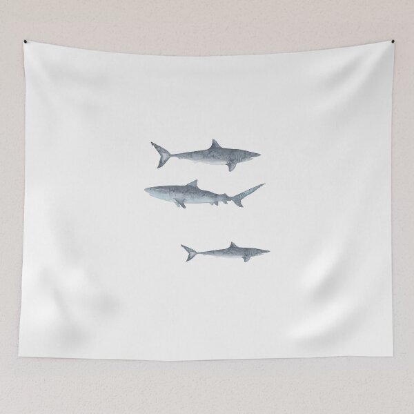 Item preview, Swimming Sharks Retro HD Shark Design designed and sold by merchhost.