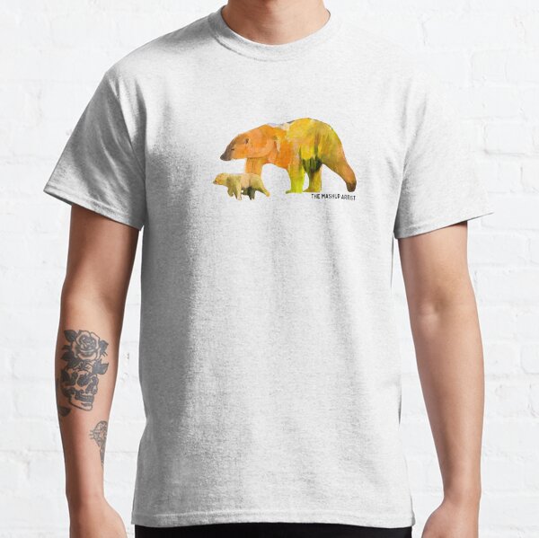 Vintage grungy brown nature animal scene hippopotamus hippo tie dye t shirt by The Mountain USA size large
