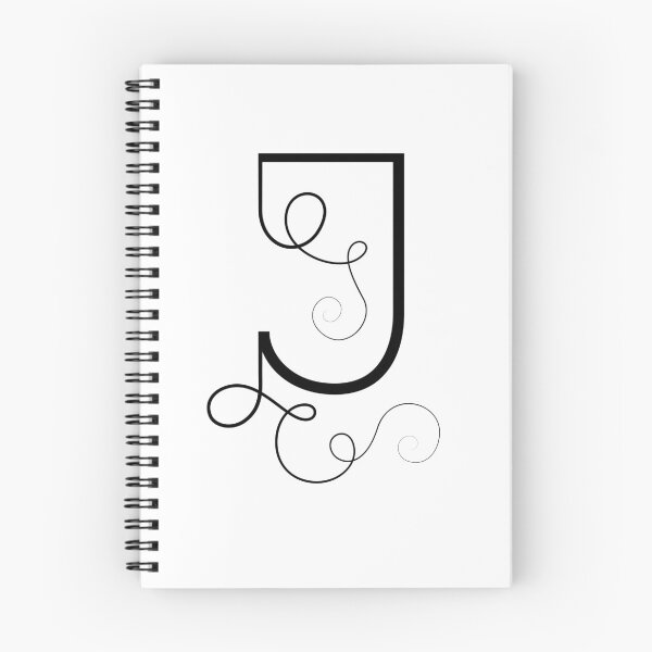 Item preview, Calligraphic letter J with flourishes of decorative whorls designed and sold by MadinaFatt.