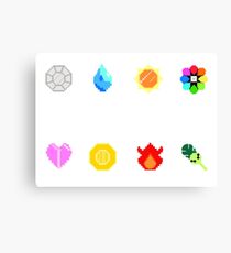 Pixelmon Badges Canvas Print