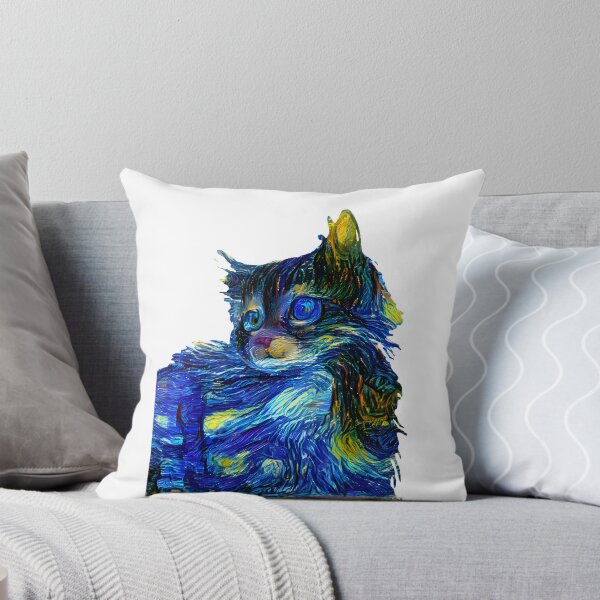Item preview, Starry Night Kitten Mashup  - Original Art Piece designed and sold by TheMashupArtist.