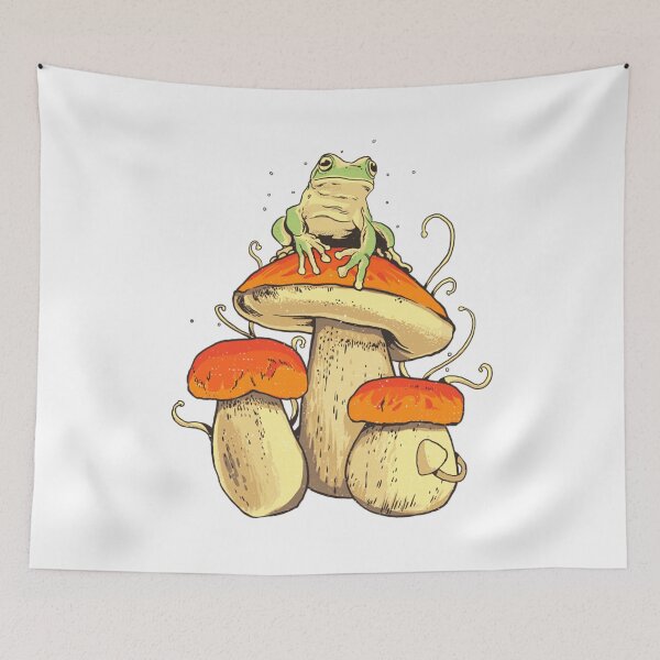 Item preview, icon toad sticker frog with mushrooms designed and sold by Shifa19.
