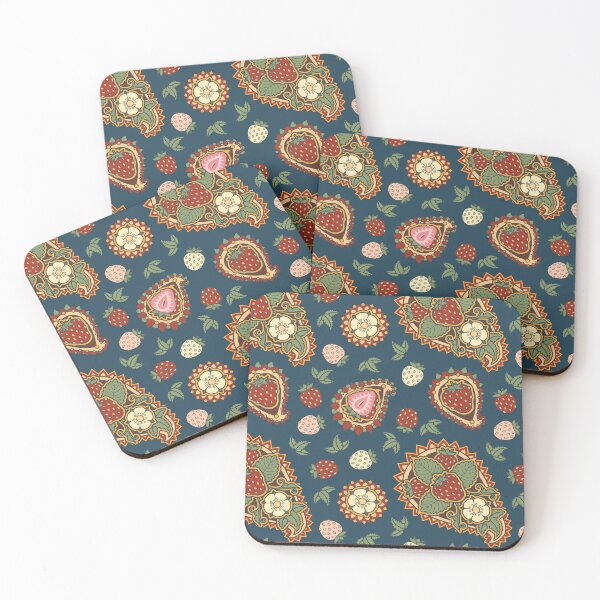Item preview, Strawberry Paisley Pattern designed and sold by sifis.