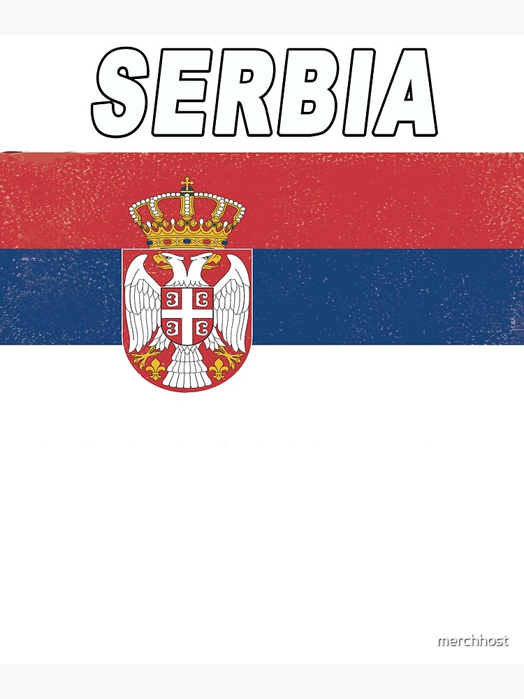 : Serbia National Soccer Team T-shirt with football flag design  print for male and female adults and kids customizable with number and name  : Handmade Products