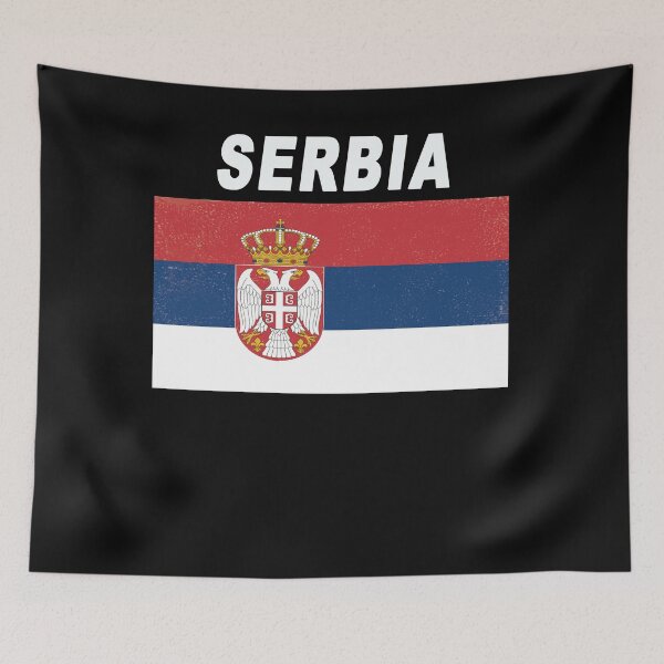 Item preview, Serbia National Sports Design - Distressed Srbija Flag designed and sold by merchhost.