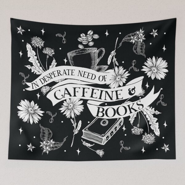 Item preview, Caffeine and Books designed and sold by Folktalesblend.