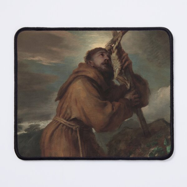 Item preview, Saint Francis in Ecstasy | Giovanni Benedetto Castiglione (Il Grechetto) | 1650 Renaissance Christian Art designed and sold by CJET.