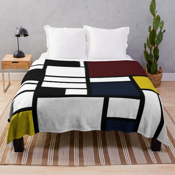 Item preview, piet mondrian - Composition with,dark Red,Navy Blue, yellow,black,white designed and sold by Olivia-One.