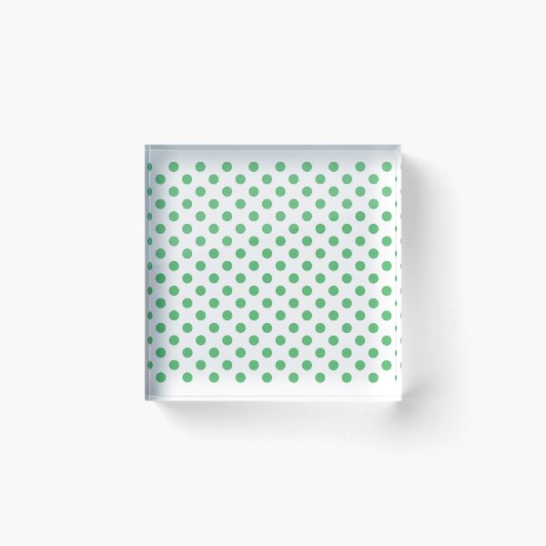 Artikelvorschau, Green Polka Dots - White Background entworfen und verkauft von burbankdesigns.