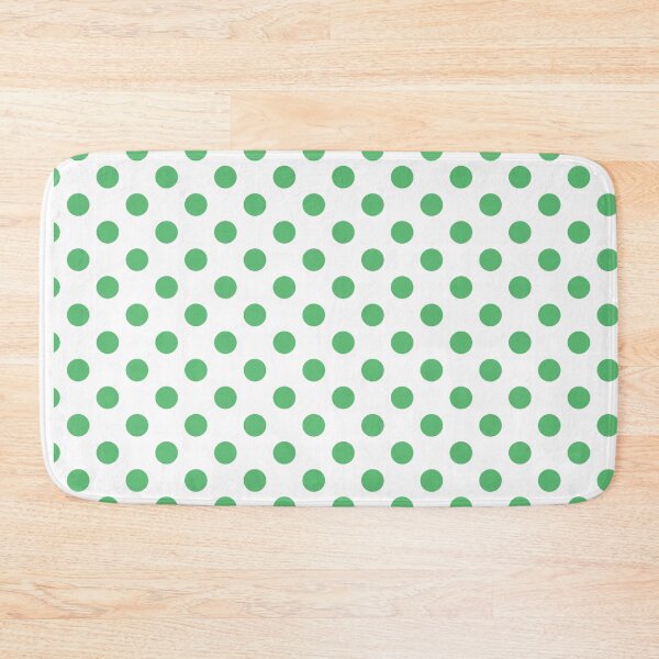 Artikelvorschau, Green Polka Dots - White Background entworfen und verkauft von burbankdesigns.