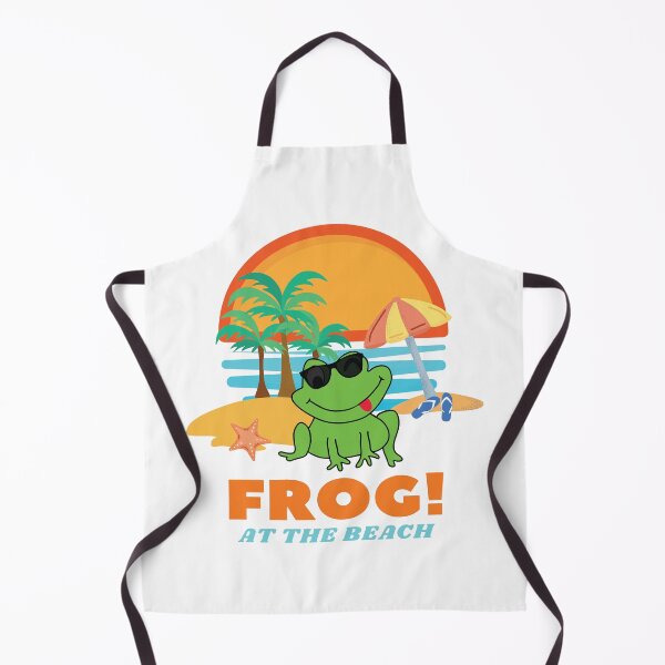 Item preview, Frog at the Beach Stay Cool Funny Summer Time Gifts designed and sold by hattem.