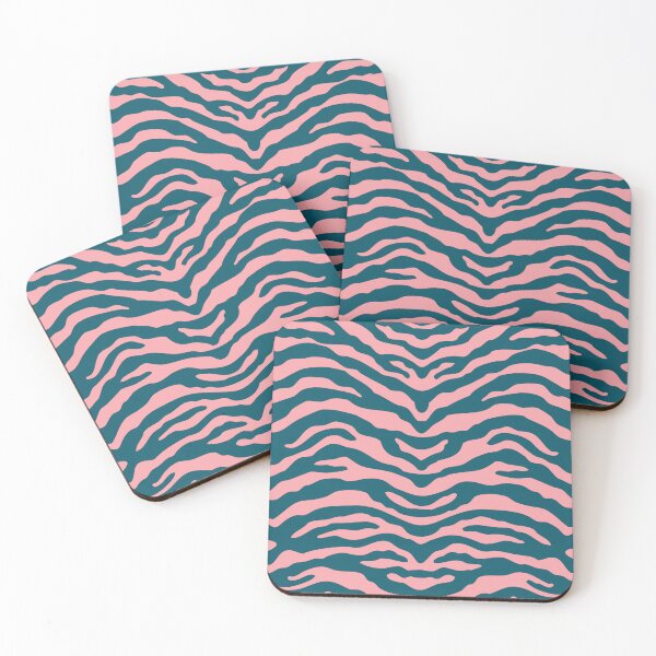 Item preview, Zebra Wild Animal Print 159 Teal and Pink designed and sold by tonymagnerart.